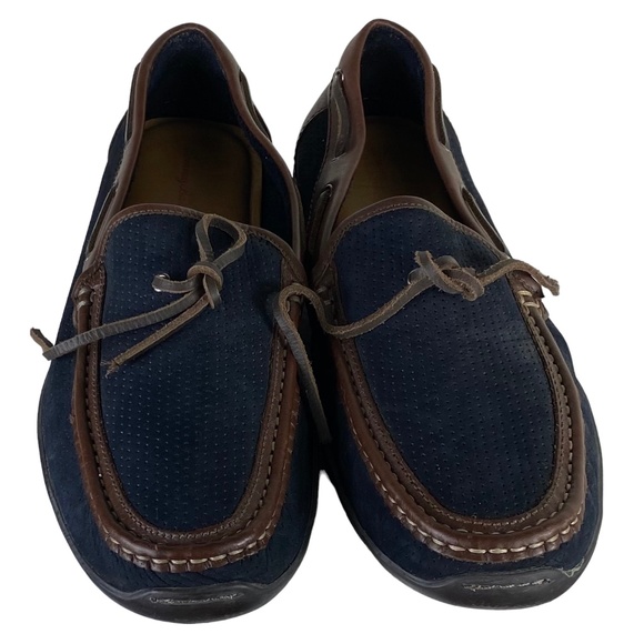 Tommy Bahama Mens 13 Odinn Camp Moccasins Boat Shoes Loafers Blue Driving - Picture 2 of 10
